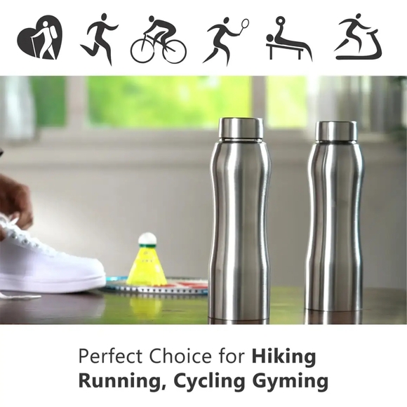 Homesmart Set of 2 Stainless Steel Belly Bottle 1 liter - Picture 7 of 7